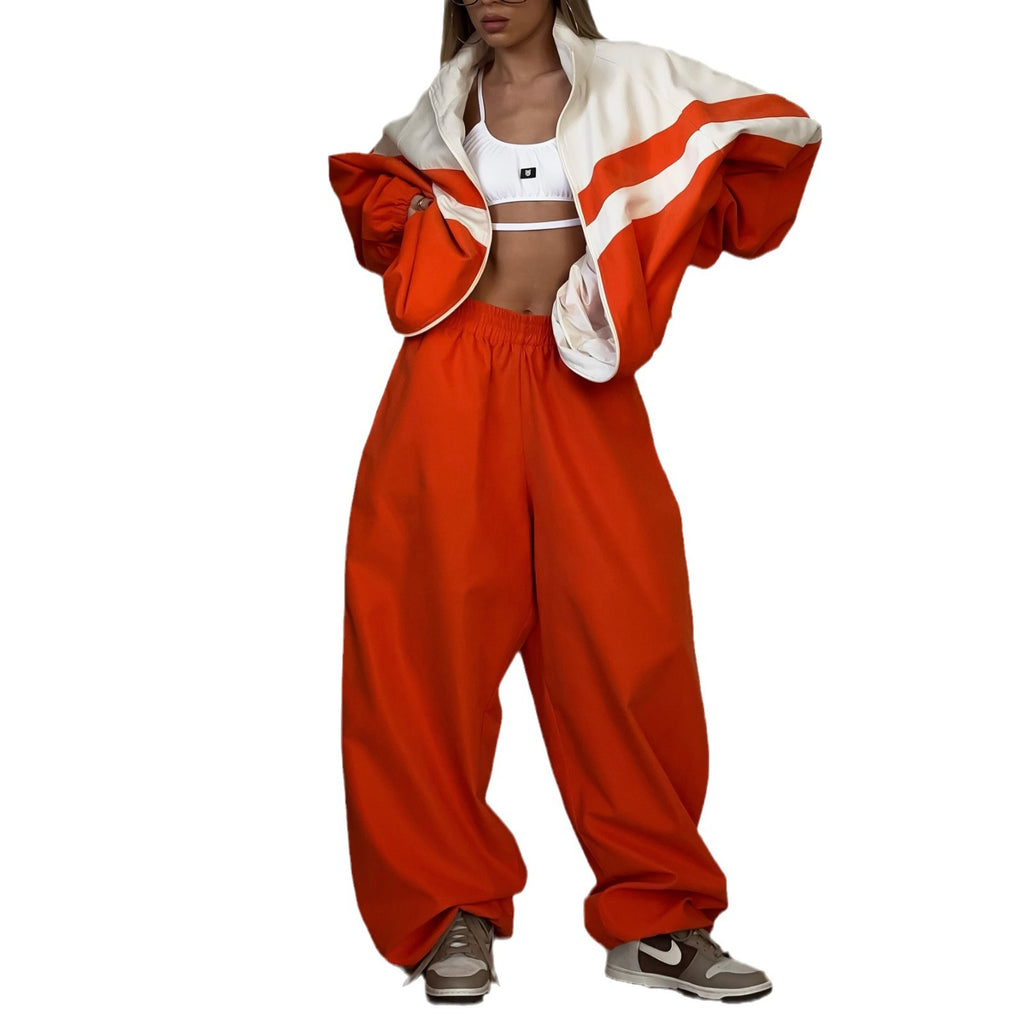 Conjunto Deportivo de Dos Piezas con Rayas en Contraste - Mujer