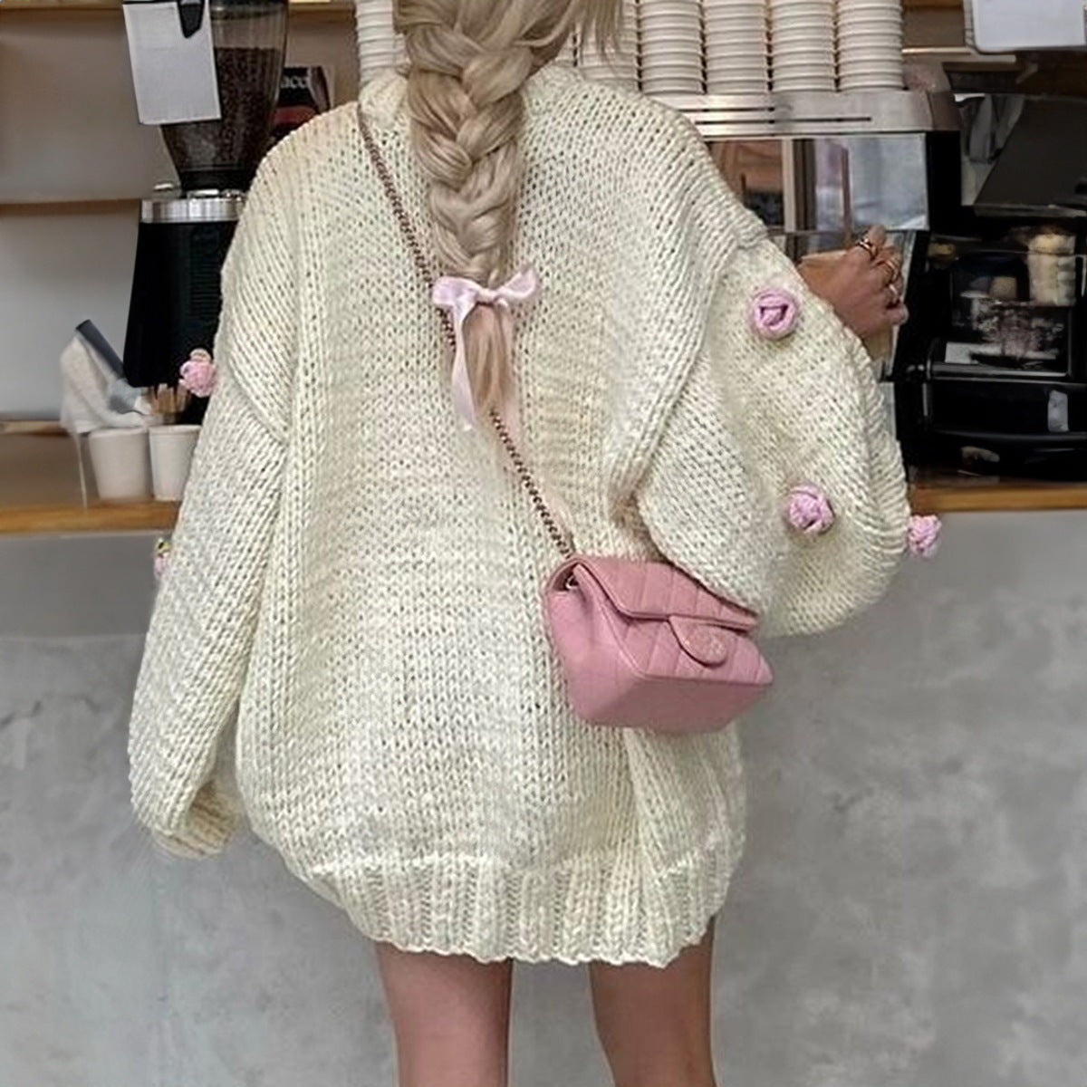 Jersé Floral Bordado - Mujer