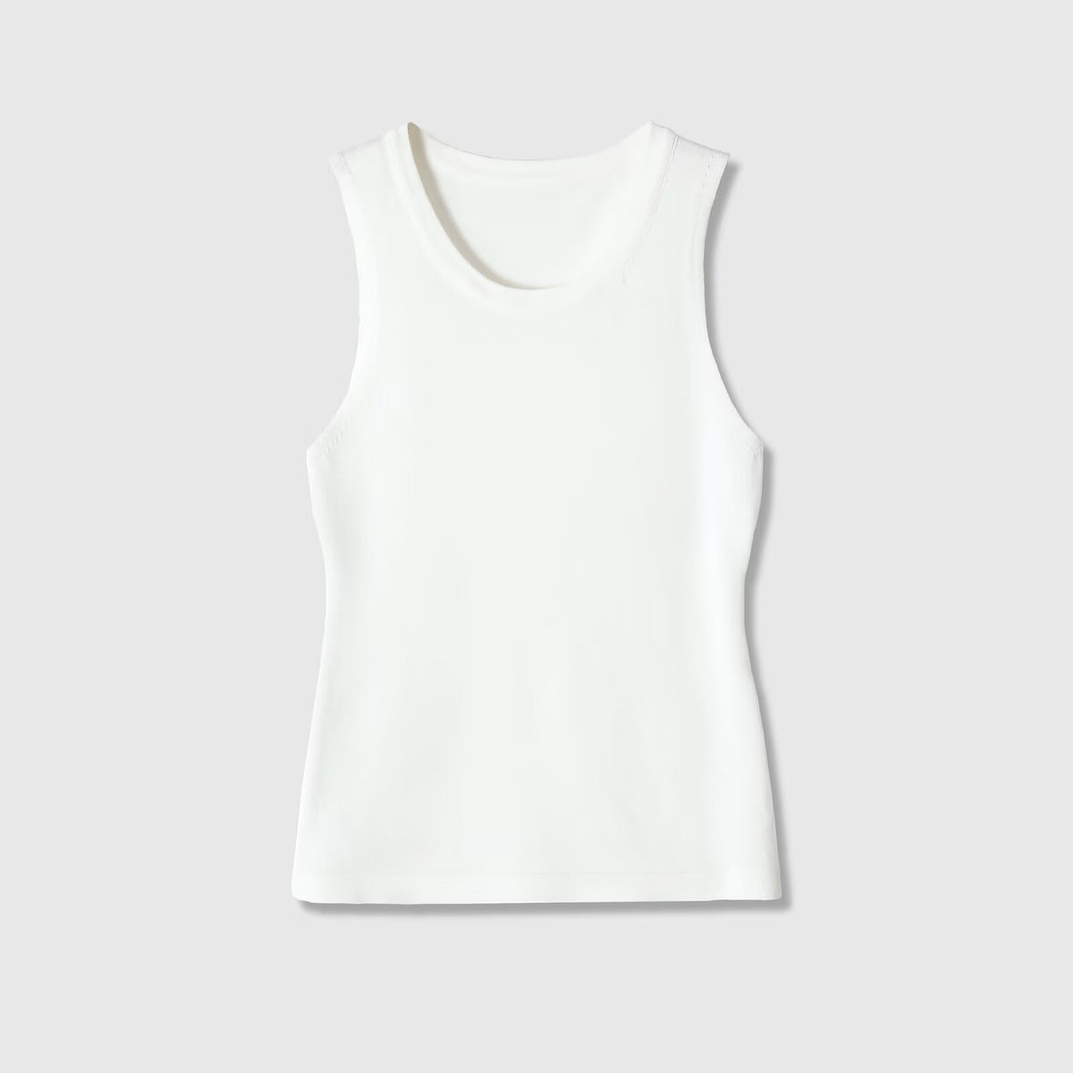 Round neck casual ribbed sleeveless vest