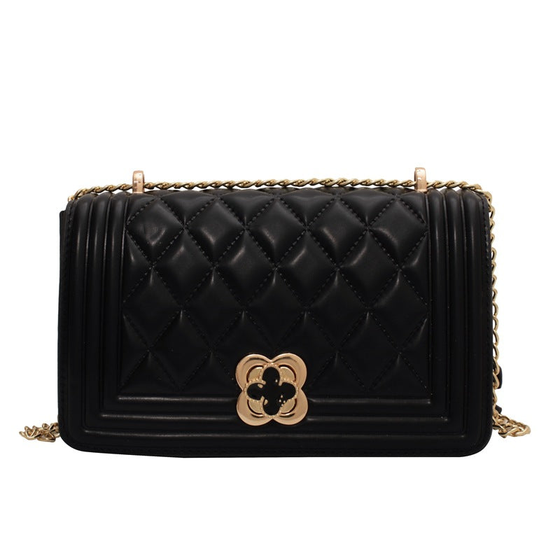 Bolso de Cadena Acolchado con Rombo y Cierre de Candado – Mujer