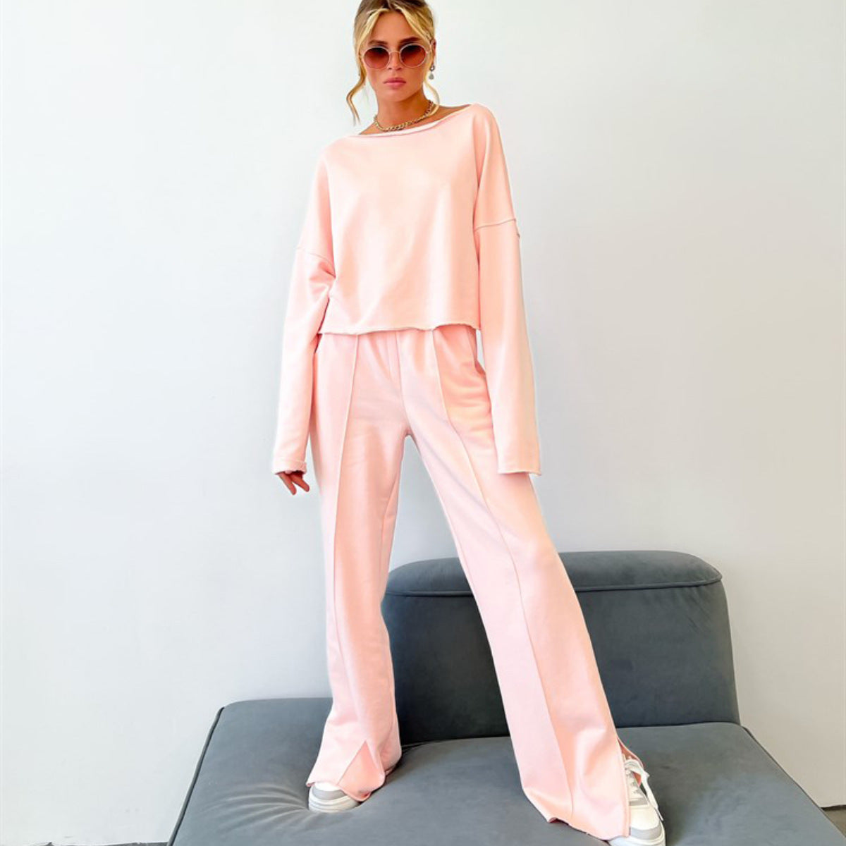 Conjunto Casual de Dos Piezas para Mujer - Manga Larga