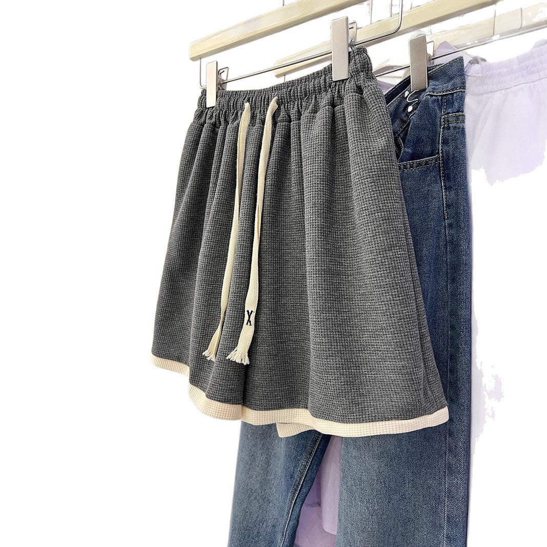 Conjunto Casual de Punto Waffle con Cremallera y Cuello Vuelto – Tallas M a 2XL