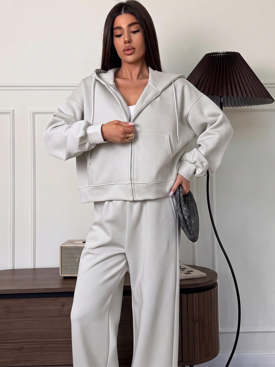 Conjunto Deportivo Holgado con Capucha y Cremallera - Mujer