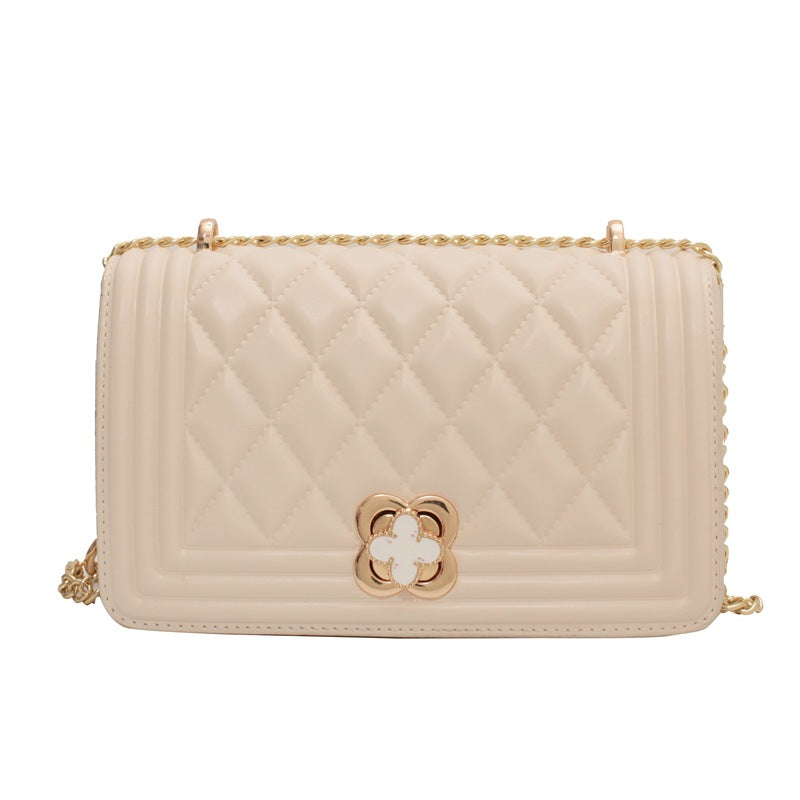 Bolso de Cadena Acolchado con Rombo y Cierre de Candado – Mujer