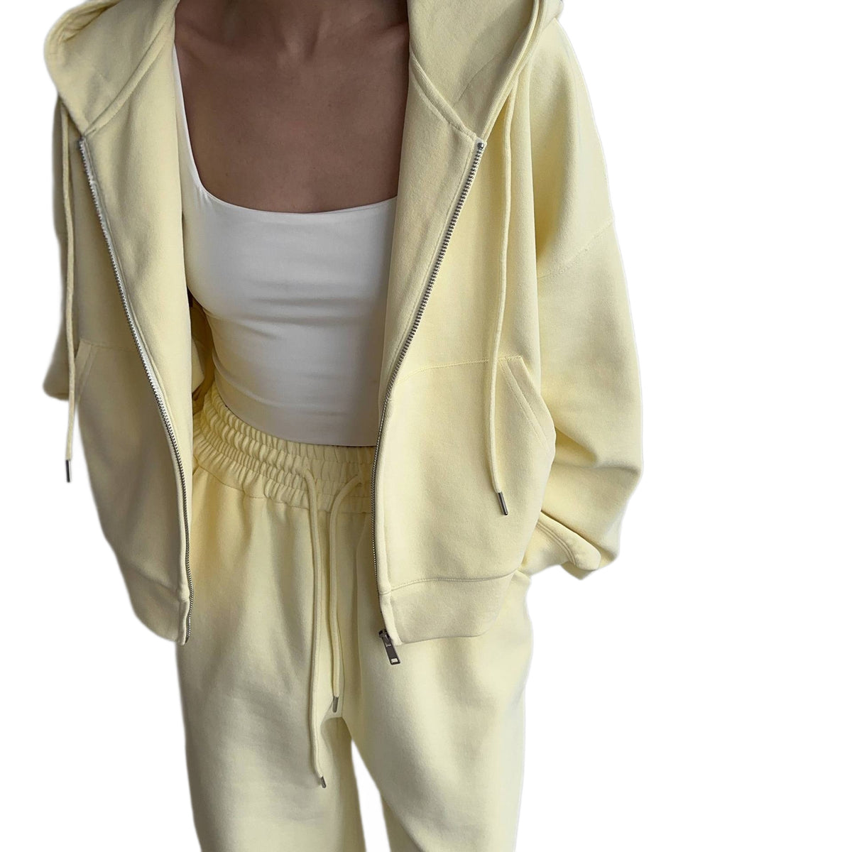 Conjunto Deportivo Holgado con Capucha y Cremallera - Mujer