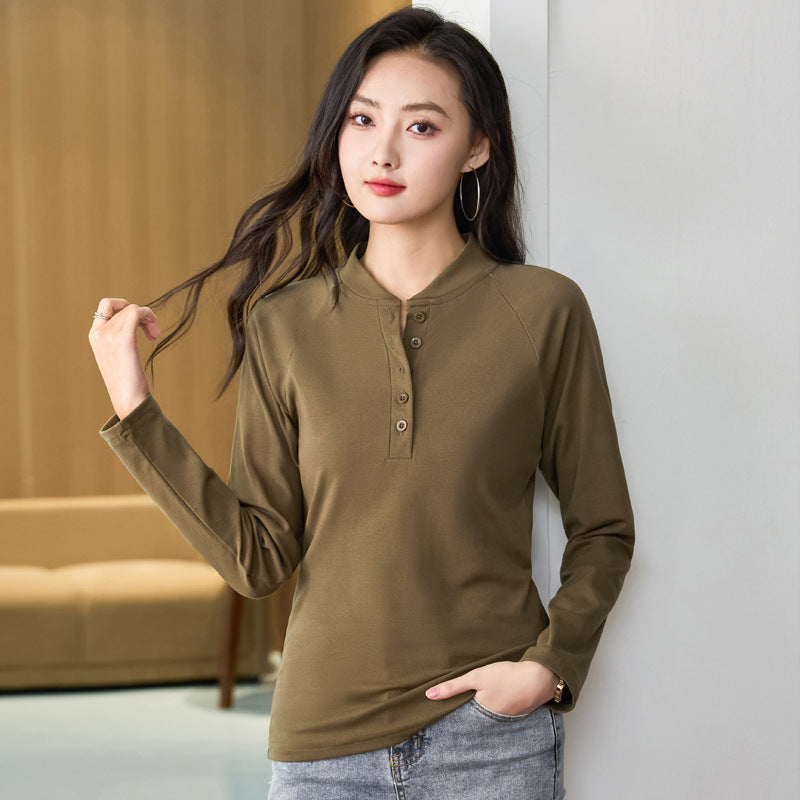 Camiseta de manga larga slim fit - Mujer