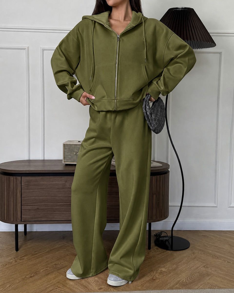 Conjunto Deportivo Holgado con Capucha y Cremallera - Mujer