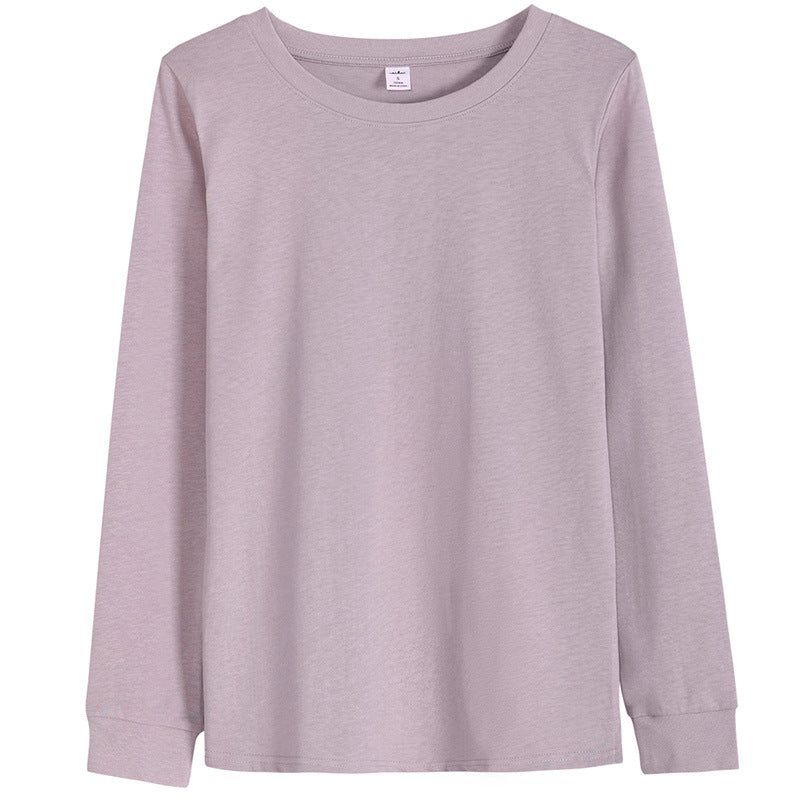 Camiseta de manga larga cuello redondo - Mujer
