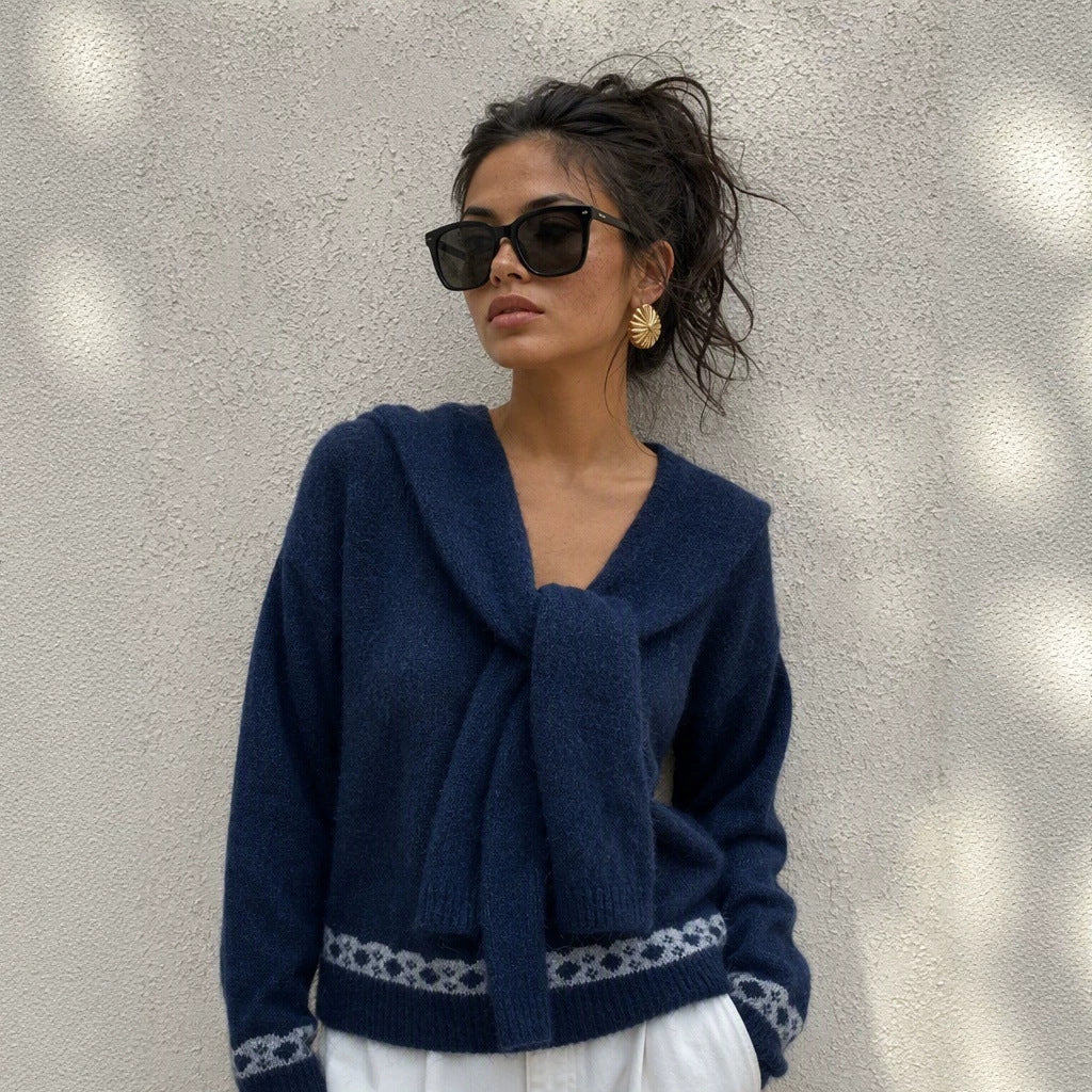 Conjunto de Jersey con Bufanda - Dos Piezas para Mujer