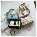 Texture Chain Bag Women's Korean Version Of The New Girl's Shoulder Bag Simple Chain Messenger Small Square Bag