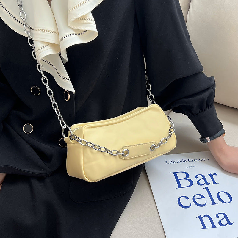 Korean Style Of The Girl's Bag Women Summer New Fashion Zipper Chain Bag Texture Shoulder Casual Bag Chain Bag