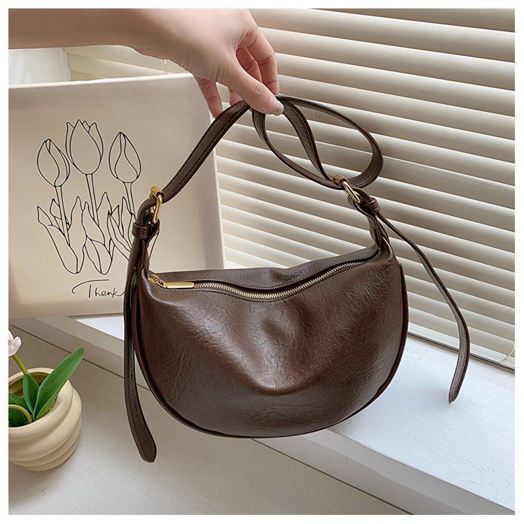 Bolso Bandolera Dumpling Tendencia con Cremallera – Mujer