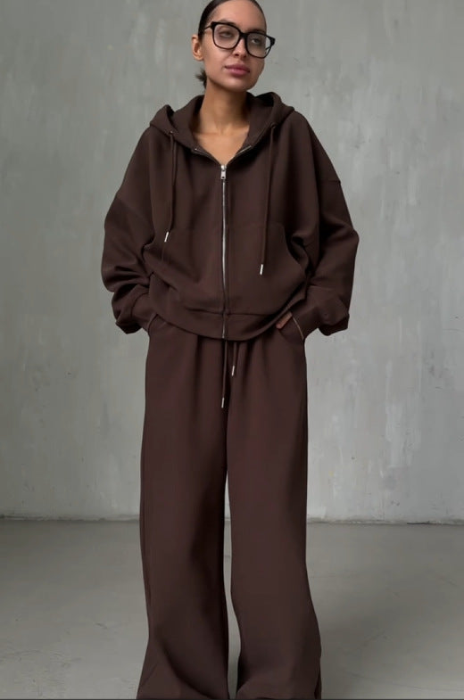 Conjunto Deportivo Holgado con Capucha y Cremallera - Mujer