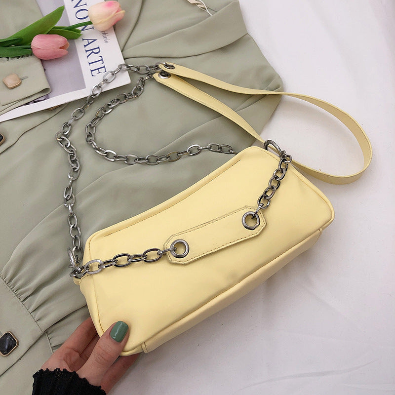 Korean Style Of The Girl's Bag Women Summer New Fashion Zipper Chain Bag Texture Shoulder Casual Bag Chain Bag