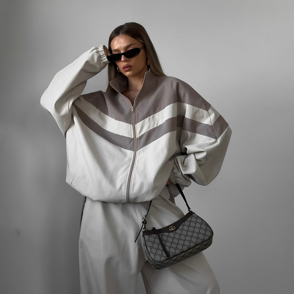 Conjunto Deportivo de Dos Piezas con Rayas en Contraste - Mujer