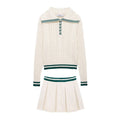 Eight legged knitted sweater+mini skirt set