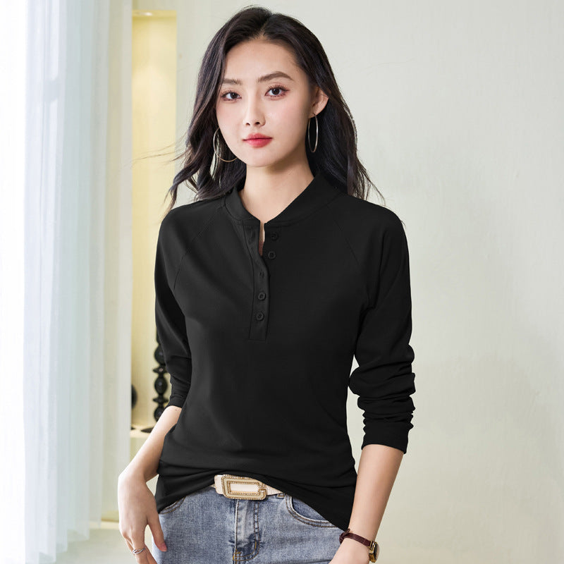 Camiseta de manga larga slim fit - Mujer